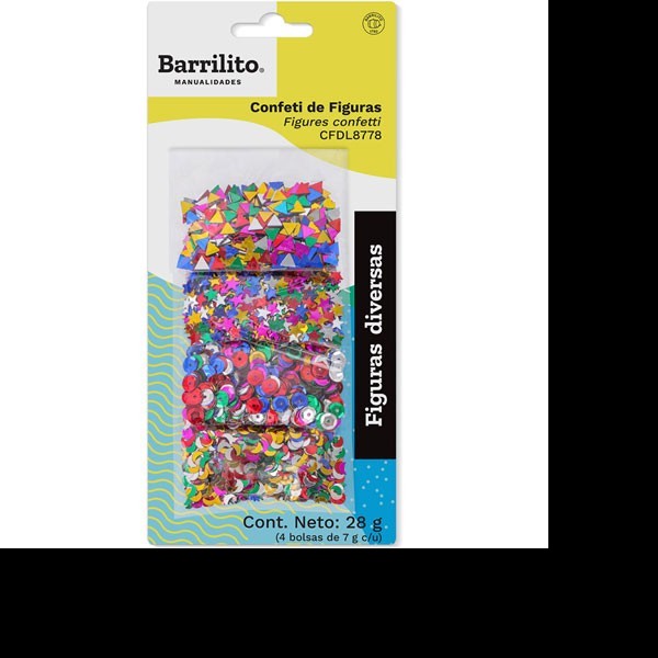 CONFETI FIG. DIVERSAS C4 BOL. 28G SURT. CFDL8778 BARR. C.24